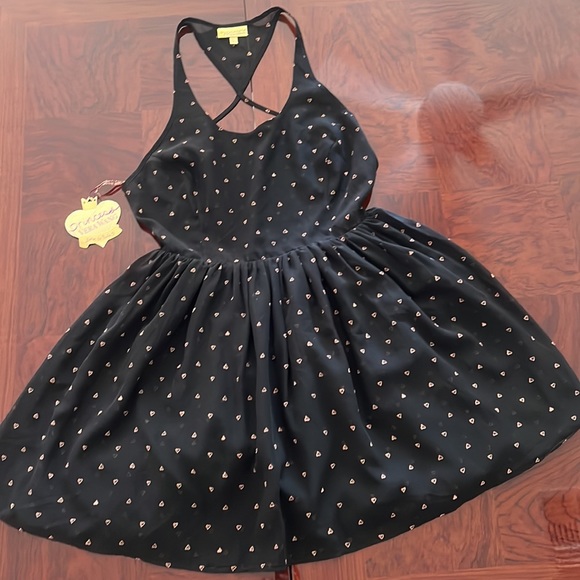 princess vera wang Dresses & Skirts - Princess Vera Wang Black Dress with Hearts, Size: XL **NWT**